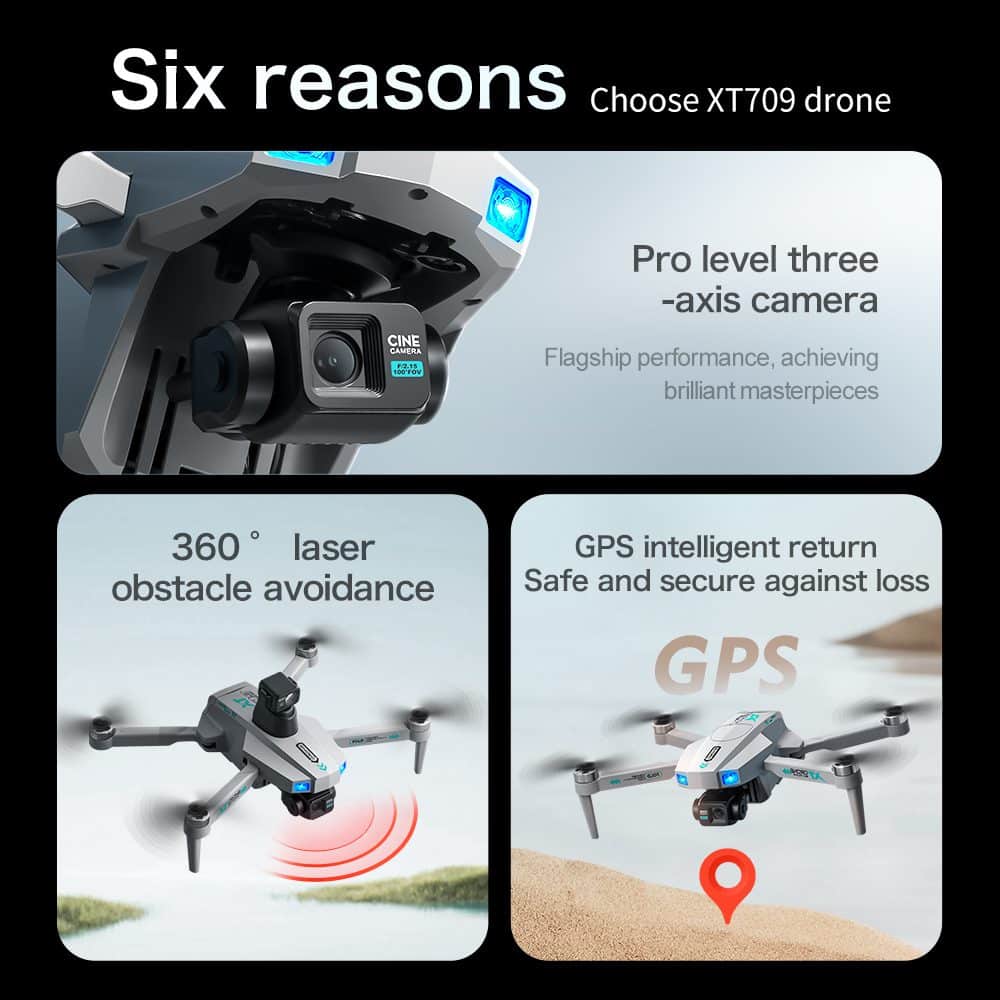 Professional GPS Drone 3-Axis Gimbal UAV XT709 - Afbeelding 34