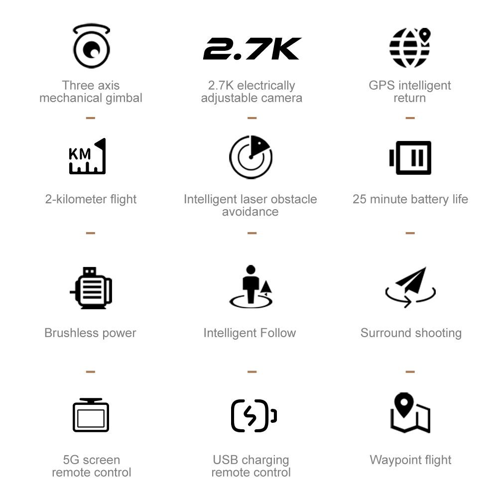 Professional GPS Drone 3-Axis Gimbal UAV XT709 - Afbeelding 8