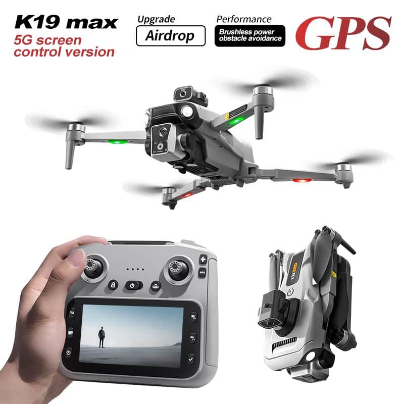 Airdrop GPS Drone 4.5" Screen 4K HD UAV K19MAX - Afbeelding 14