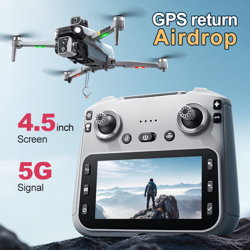 Airdrop GPS Drone 4.5" Screen 4K HD UAV K19MAX - Afbeelding 3