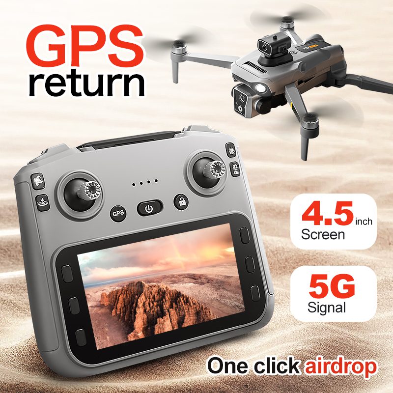 Airdrop GPS Drone 4.5" Screen 4K HD UAV K19MAX - Afbeelding 4