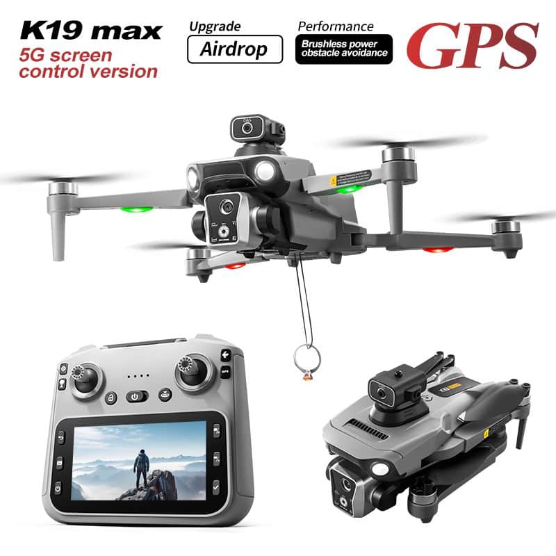 Airdrop GPS Drone 4.5" Screen 4K HD UAV K19MAX - Afbeelding 12